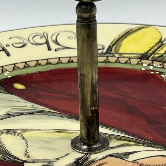 Rare! Royal Doulton "The Hunting Man" collectors plate D.6282 With silver plate - Picture 5 of 8